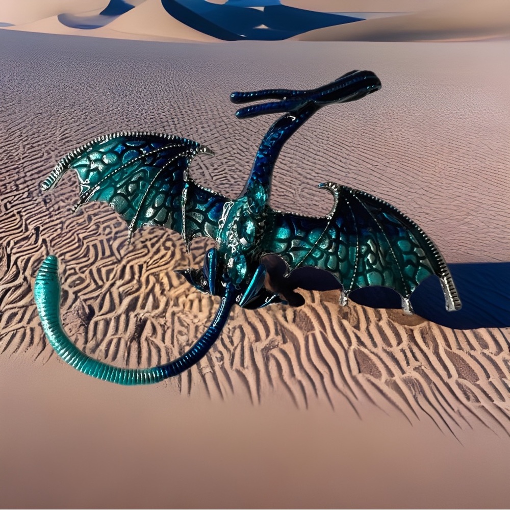 Blue Dragon Brooch
